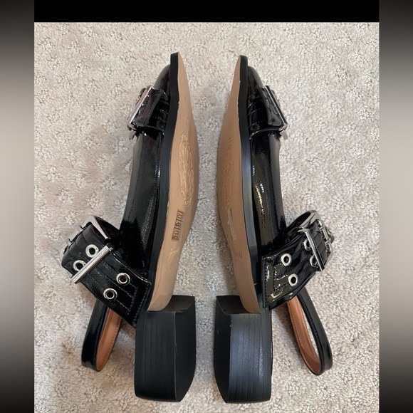 Women Buckle Ballet Flats Pointed Toe Slingback Wide Flat Casual Ballet Size 8 - Picture 7 of 8